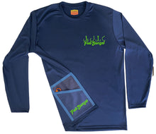 Load image into Gallery viewer, HOOKS TECH-TOOL WATERMAN LONG SLEEVE SHIRT NAVY/LIME - Full Sunset