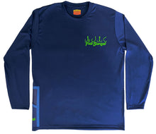 Load image into Gallery viewer, HOOKS TECH-TOOL WATERMAN LONG SLEEVE SHIRT NAVY/LIME - Full Sunset