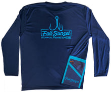 Load image into Gallery viewer, HOOKS TECH-TOOL WATERMAN LONG SLEEVE SHIRT NAVY/TEAL - Full Sunset