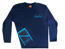 Load image into Gallery viewer, HOOKS TECH-TOOL WATERMAN LONG SLEEVE SHIRT NAVY/TEAL - Full Sunset