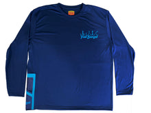 Load image into Gallery viewer, HOOKS TECH-TOOL WATERMAN LONG SLEEVE SHIRT NAVY/TEAL - Full Sunset