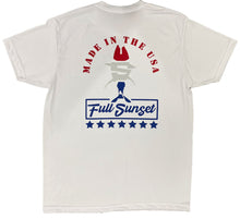 Load image into Gallery viewer, 4TH OF FULL SUNSET WATERMAN SHORT SLEEVE SHIRT WHITE - Full Sunset
