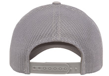 Load image into Gallery viewer, MAR-A-LOGO RETRO TRUCKER HAT STEEL BLUE/ SILVER - Full Sunset