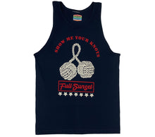 Load image into Gallery viewer, WOMENS SHOW ME COTTON TANK TOP NAVY - Full Sunset