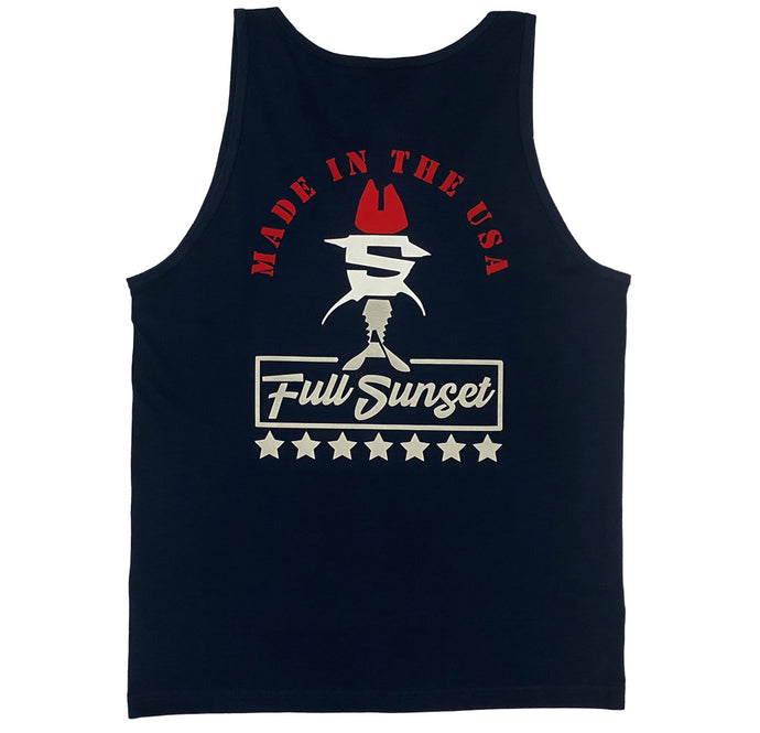 4TH OF FULL SUNSET HEAVYWEIGHT TANK TOP NAVY - Full Sunset