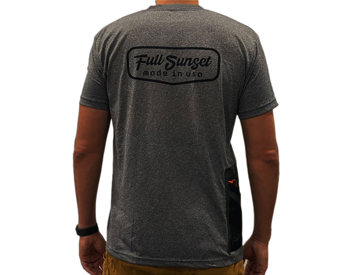 CLASSIC TECH-TOOL WATERMAN SHORT SLEEVE SHIRT BLACK HEATHER - Full Sunset