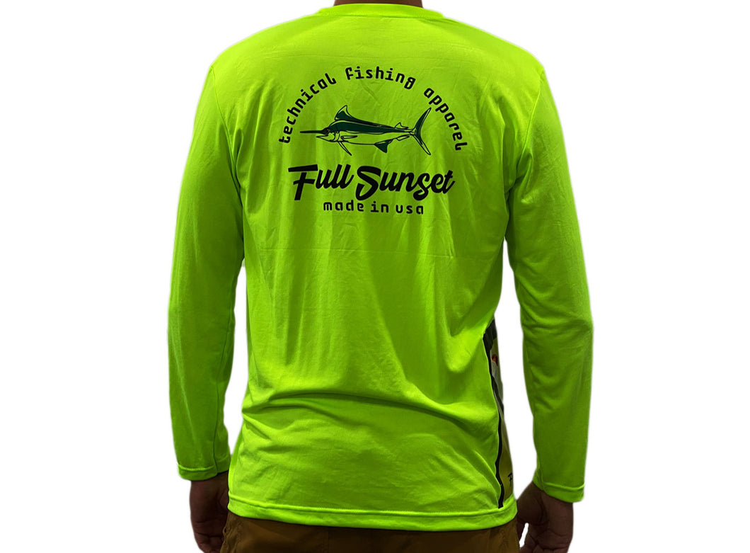 MAR-A-LOGO TECH-TOOL WATERMAN SHIRT LONG SLEEVE LIME - Full Sunset