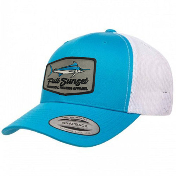 MAR-A-LOGO RETRO TRUCKER HAT TURQUOISE - Full Sunset